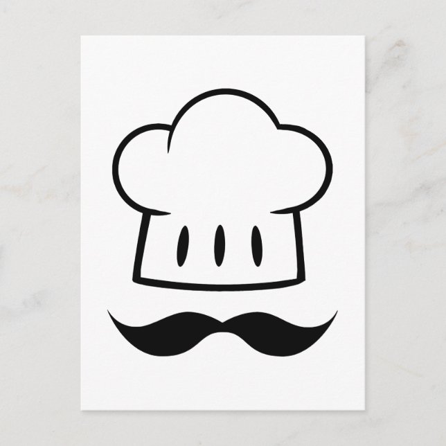 MCBHM CARTOON GRAPHIC LOGO MASTER CHEF HAT BAKER B POSTCARD (Front)