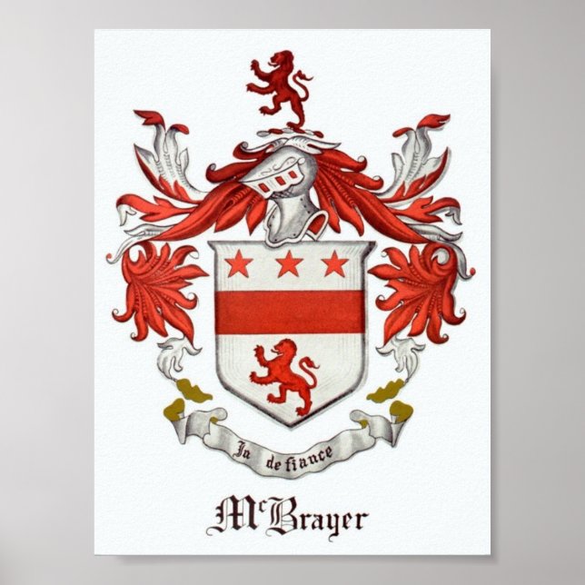 McBrayer Coat of Arms Poster (Front)