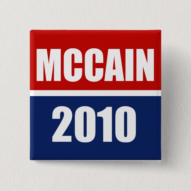 MCCAIN 2010 2 INCH SQUARE BUTTON (Front)
