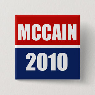 MCCAIN 2010 2 INCH SQUARE BUTTON