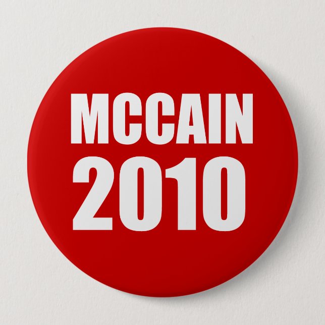 MCCAIN 2010 4 INCH ROUND BUTTON (Front)