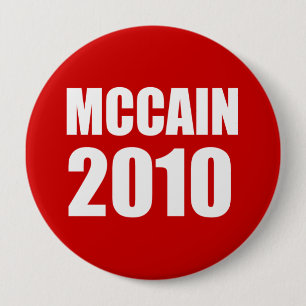 MCCAIN 2010 4 INCH ROUND BUTTON