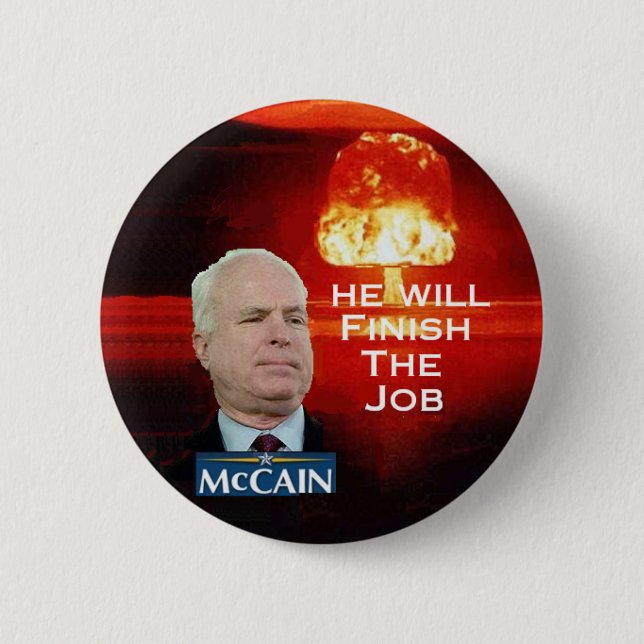 McCain Atomic Bomb Button (Front)