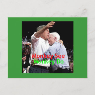 McCain Bush Hug Postcard
