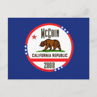 McCain CALIFORNIA Postcard