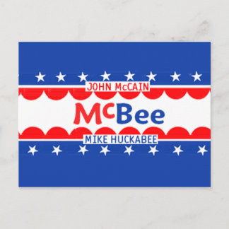 McCain Huckabee McBEE Postcard