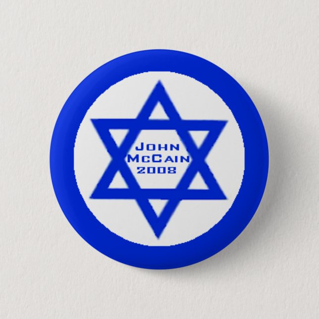 McCain Jewish Star Button (Front)