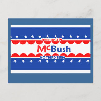 McCain McBUSH Postcard