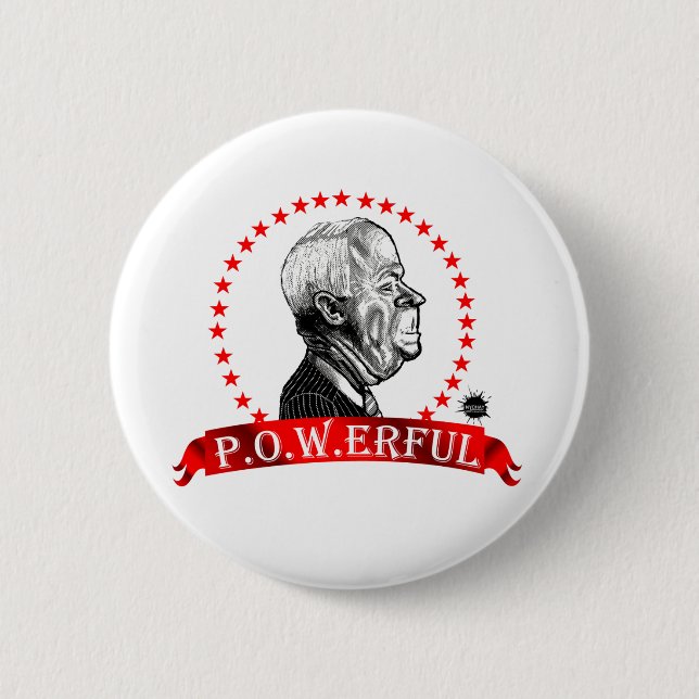 McCain P.O.W. 2 Inch Round Button (Front)