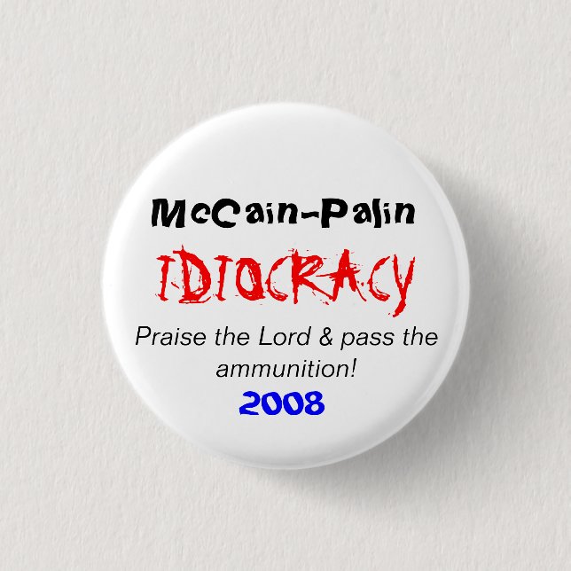McCain/Palin 1 Inch Round Button (Front)
