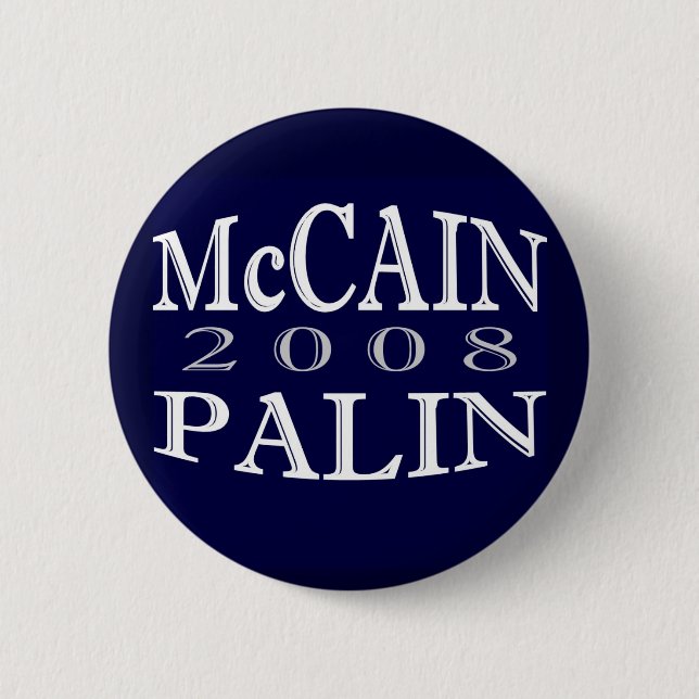 McCAIN PALIN 2008 Blue Button (Front)