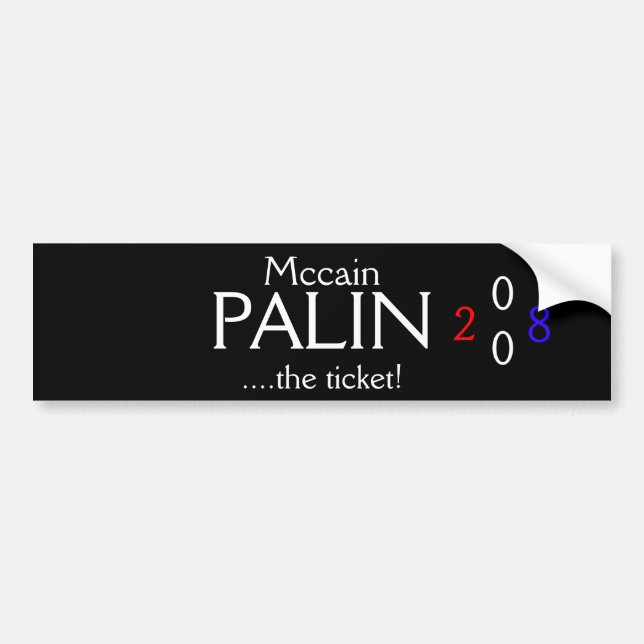 Mccain Palin Bumper Sticker (Front)