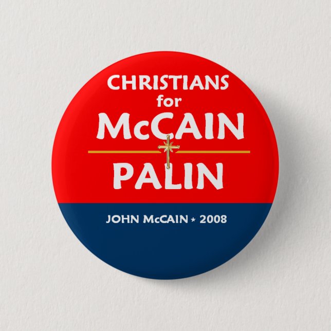McCain Palin Christians Button (Front)