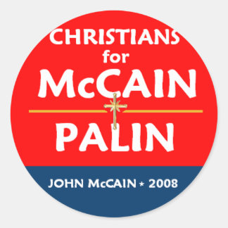 McCain Palin Christians Sticker