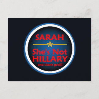 McCain Palin HILLARY Postcard