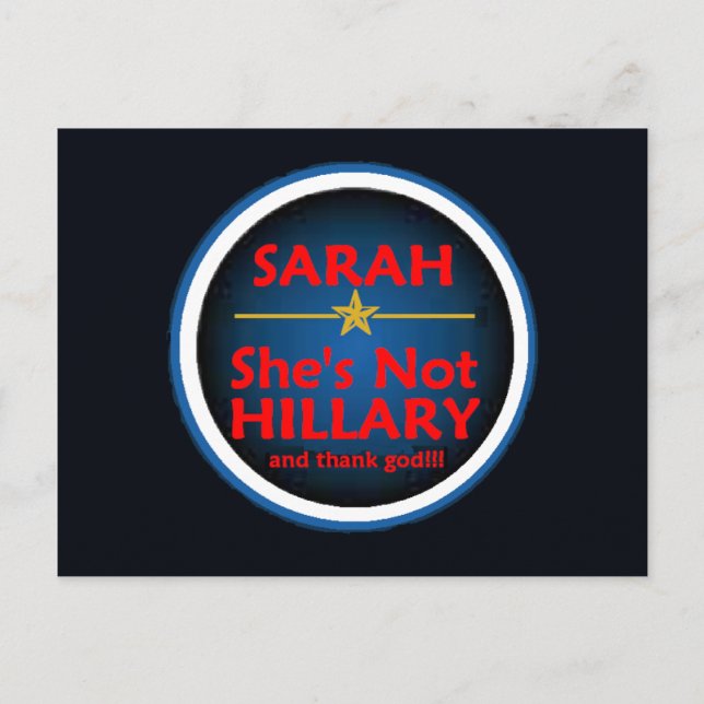 McCain Palin HILLARY Postcard (Front)