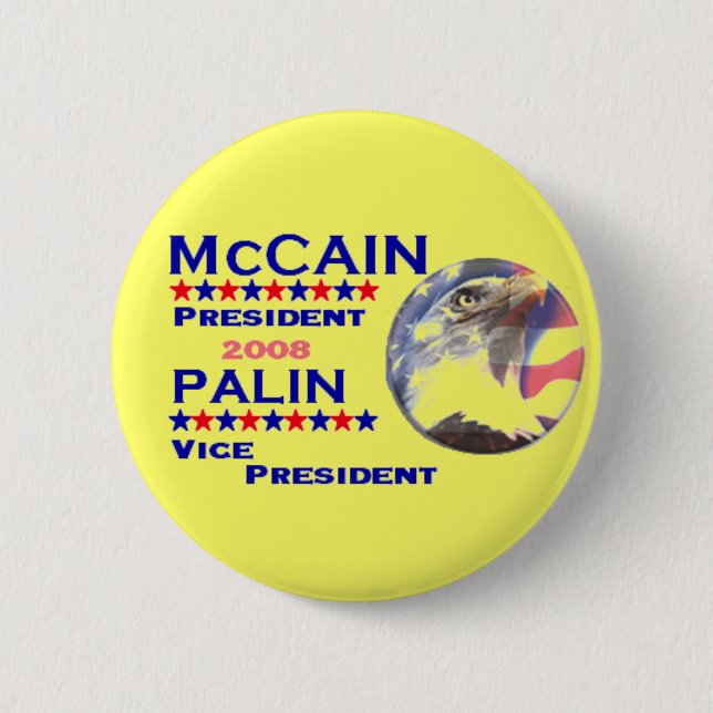 McCain Palin Pres VP Button (Front)