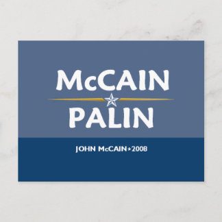 McCain Palin Pres VP Postcard