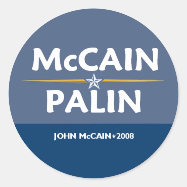 McCain Palin Pres VP Sticker (Front)