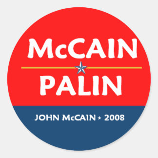 McCain Palin Pres VP Sticker