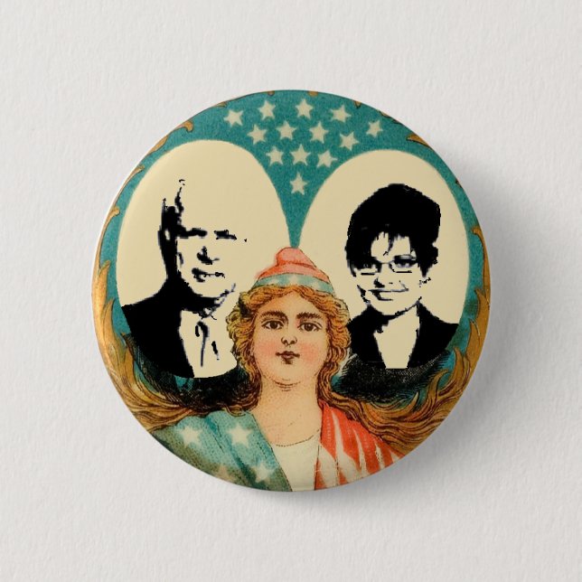 McCain Palin Retro Button (Front)