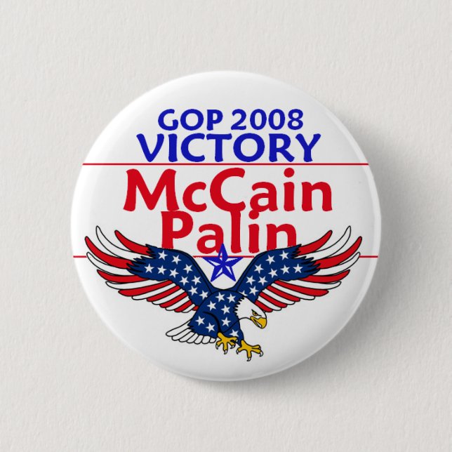 McCain Palin VICTORY Button (Front)