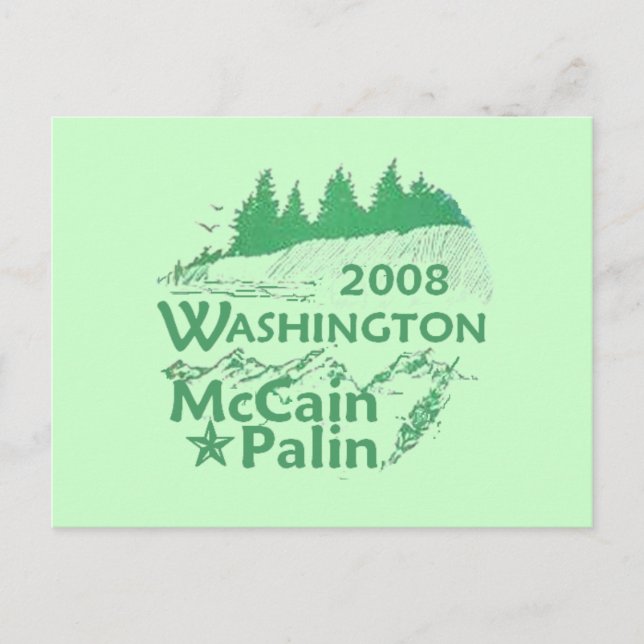 McCain Palin WASHINGTON Postcard (Front)