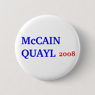 McCAIN QUAYL 2008 2 Inch Round Button