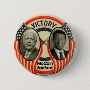 McCain & Sanford 2 Inch Round Button