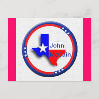 McCain TEXAS Postcard