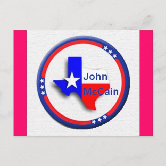 McCain TEXAS Postcard (Front)