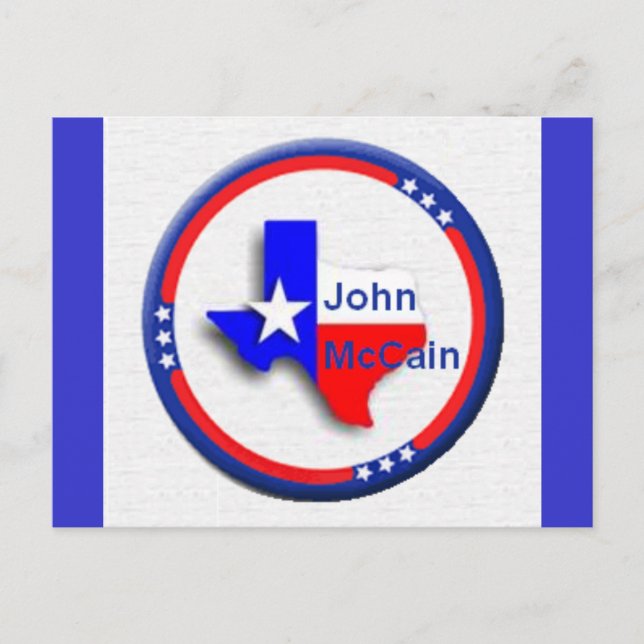 McCain TEXAS Postcard (Front)