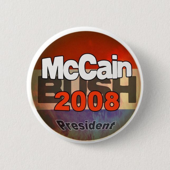 McCainBush 2 Inch Round Button (Front)