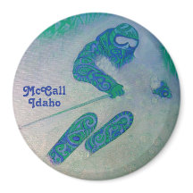 McCall Idaho Skier Magnet