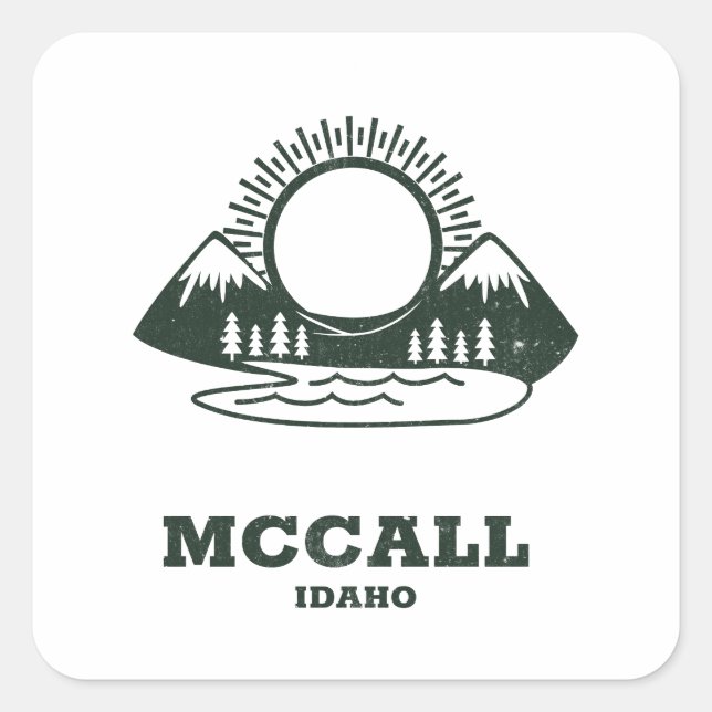 McCall - Idaho Square Sticker (Front)