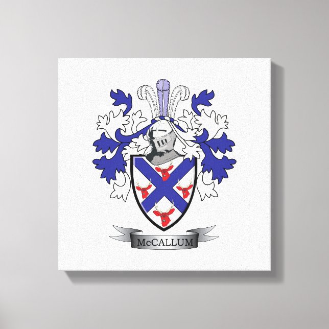 McCallum Family Crest Coat of Arms Canvas Print (Front)