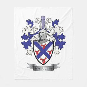 McCallum Family Crest Coat of Arms Fleece Blanket