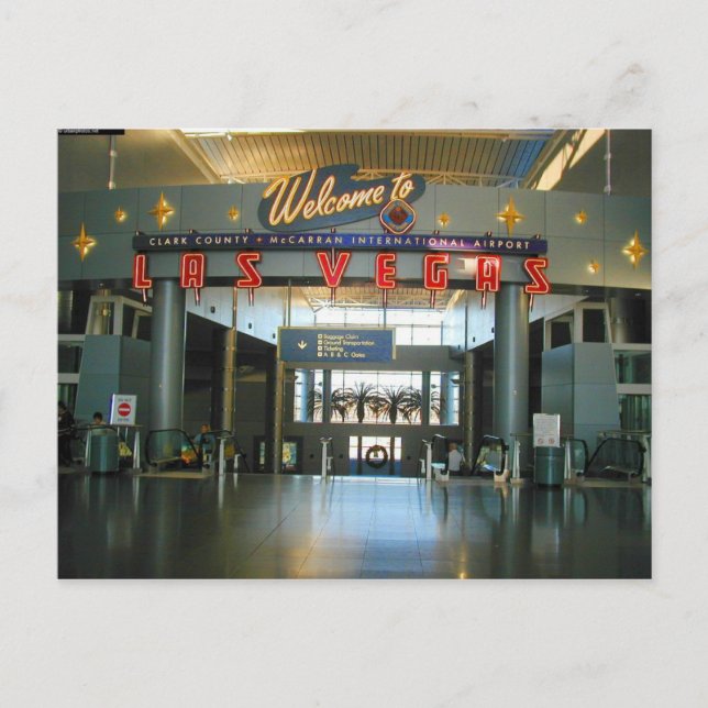 McCarran Airport Las Vegas Concourse D Cartes post (Devant)