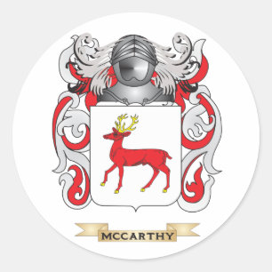 McCarthy Coat of Arms (Family Crest) Classic Round Sticker