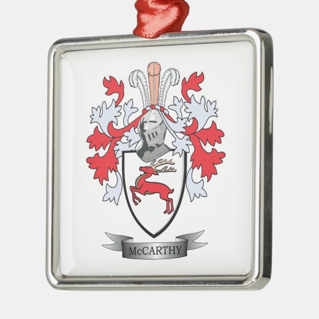 McCarthy Coat of Arms Metal Ornament (Left)