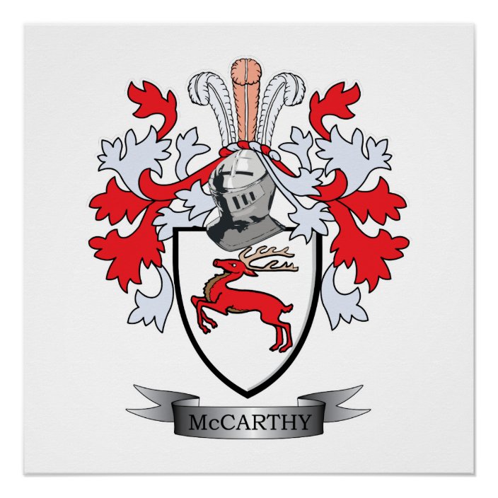 McCarthy Coat Of Arms Poster Zazzle ca McCarthy Coat Of Arms Poster Zazzle ca