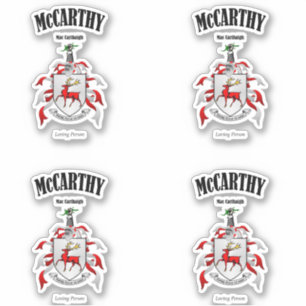 McCarthy Crest Irish Translation & Meaning (x4)