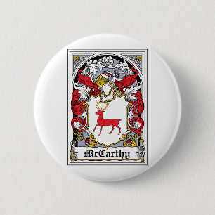 McCarthy Family Crest 2 Inch Round Button