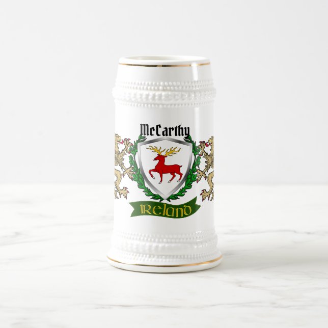 McCarthy Irish Shield Beer Stein (Center)