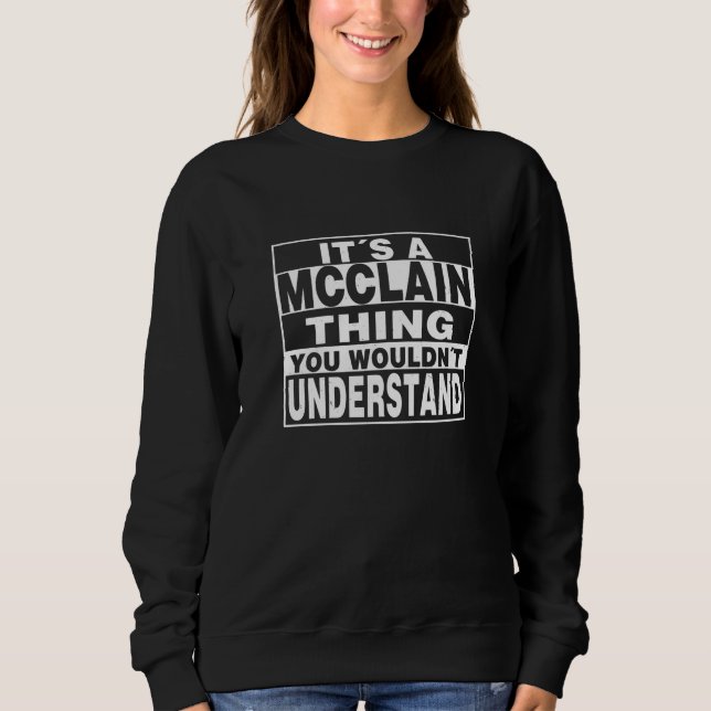 MCCLAIN Surname Personalized Gift Sweatshirt (Front)