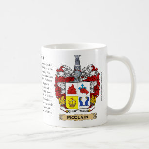 McClain, the Origin, the Meaning and the Crest on Coffee Mug