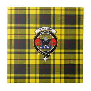 McCleod Tartan, Clan Badge and Motto Tile