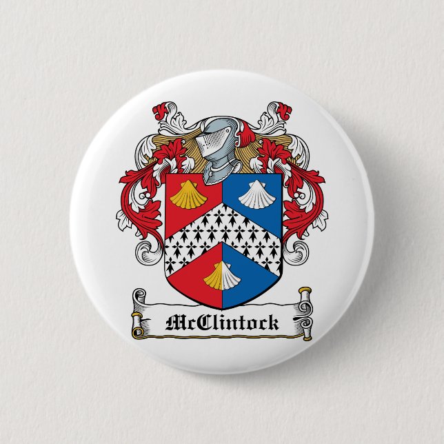 McClintock Family Crest 2 Inch Round Button (Front)