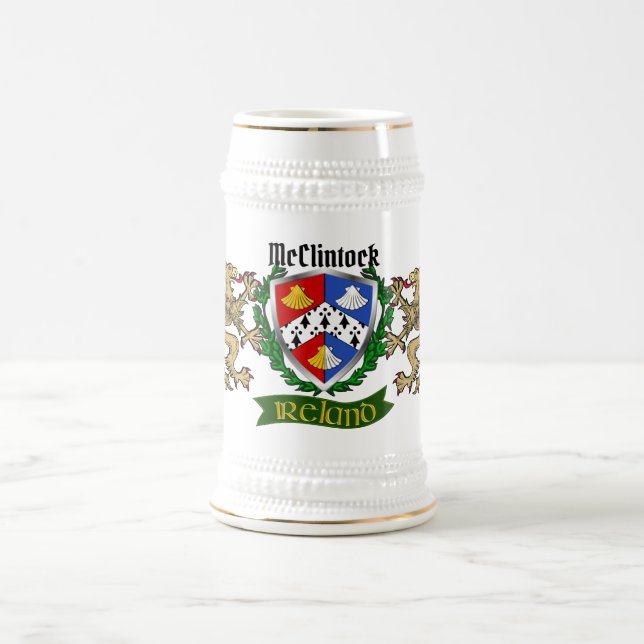 McClintock Irish Shield Beer Stein (Center)