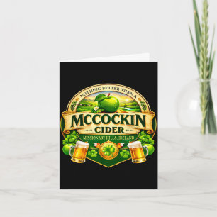 Mccockin cider mccain funny st patrick’s day humou card